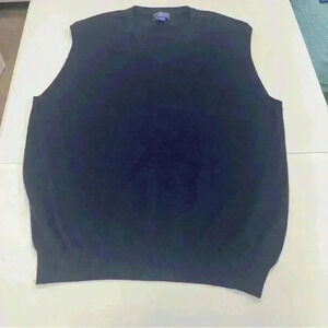 Joseph & Lyman Mens Cashmere Sweaters Vests Sz X- Large Navy Blue V-Neck